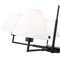 Z-Lite Leila Chandelier, 5-Light, 34 In.W x 10.75 In.H, Matte Black/White Linen 744-34R-MB - alternate 7